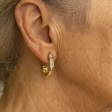 Boucles d'oreilles rétro en or et diamant