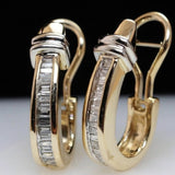 Boucles d'oreilles rétro en or et diamant