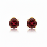 Boucles d'oreilles rondes en rubis | Or