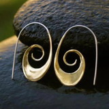 Boucles d'oreilles spirales bohèmes et argent | Or