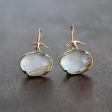 Boucles d'oreilles vintage avec pierre de lune | Or