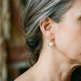 Boucles d'oreilles vintage en or avec pierre opale
