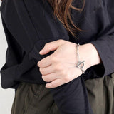 Bracelet Barrette en Or Blanc