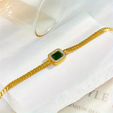 Bracelet Joanna Vert avec Émeraude