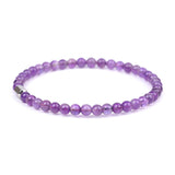 Bracelet « Sandales » avec améthyste | Or