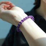 Bracelet Valeria avec perles violettes | Or
