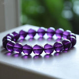Bracelet Valeria avec perles violettes | Or