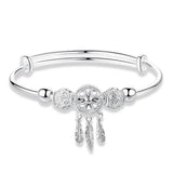 Bracelet attrape-rêves ajustable | Argent