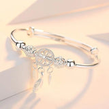 Bracelet attrape-rêves ajustable | Argent