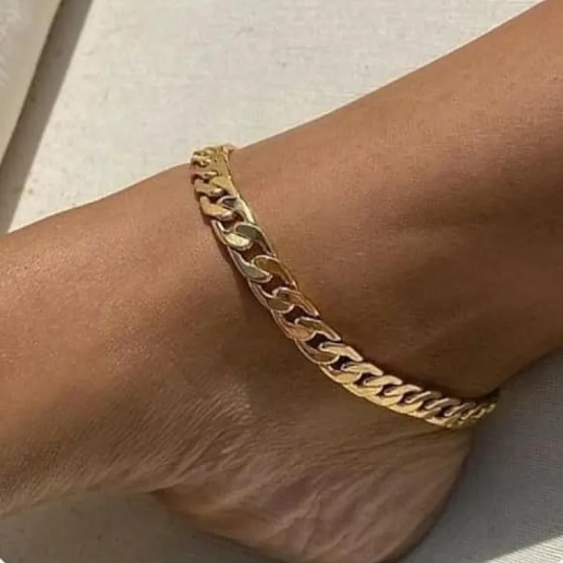 Bracelet avec chaîne pour vacances à la plage | Or