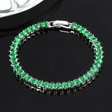 Bracelet avec des pierres d'émeraude | Or