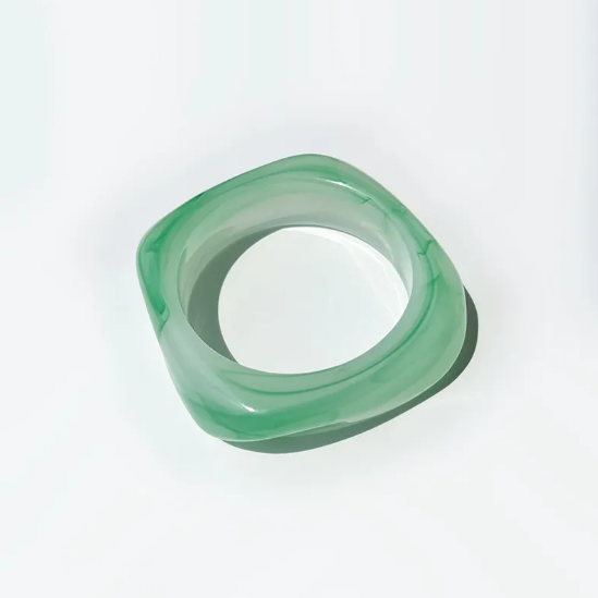 Bracelet carré coloré en acrylique | Or