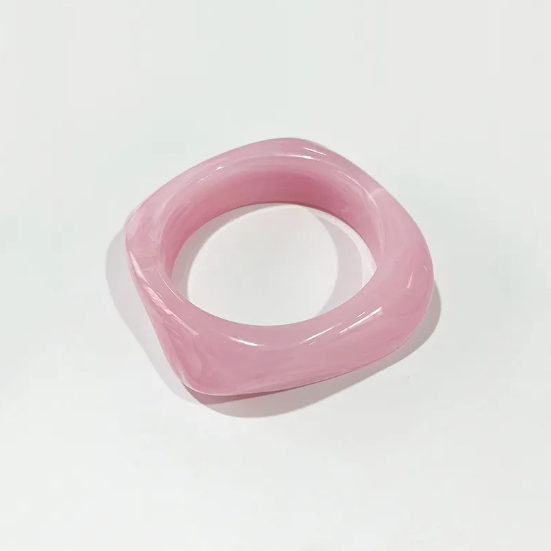 Bracelet carré coloré en acrylique | Or