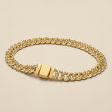 Bracelet cubain large en or