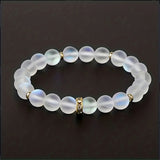 Bracelet de confiance avec des marguerites et de la pierre de lune | Or