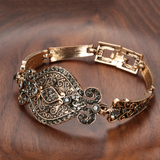 Bracelet élégant en cristal noir | Or