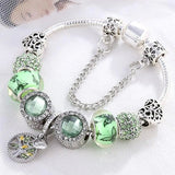Bracelet et cristal vert | Argent