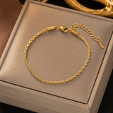 Bracelet en Chaîne Tordue | Or
