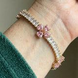 Bracelet en améthyste et trèfle | Or