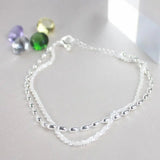 Bracelet en argent avec zirconium