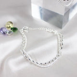 Bracelet en argent avec zirconium