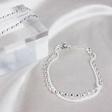 Bracelet en argent avec zirconium