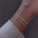 Bracelet en argent avec zirconium