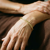 Bracelet en cristal élégant avec deux rangées en or
