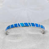 Bracelet en opale bleue et argent