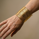 Bracelet ouvert avec spirale | Or