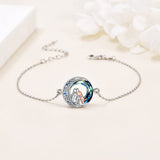 Bracelet réglable avec pendentif en forme de chien | Argent