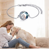Bracelet réglable avec pendentif en forme de chien | Argent