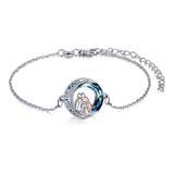 Bracelet réglable avec pendentif en forme de chien | Argent