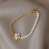 Bracelet victorien avec fleurs, marguerites et or