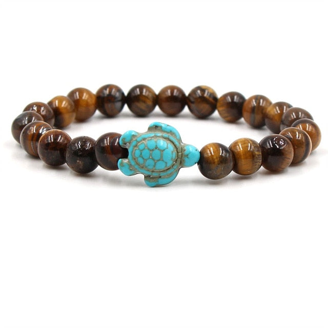 Bracelets exclusifs en pierres naturelles en forme de tortue