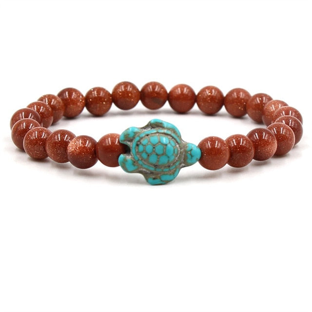 Bracelets exclusifs en pierres naturelles en forme de tortue