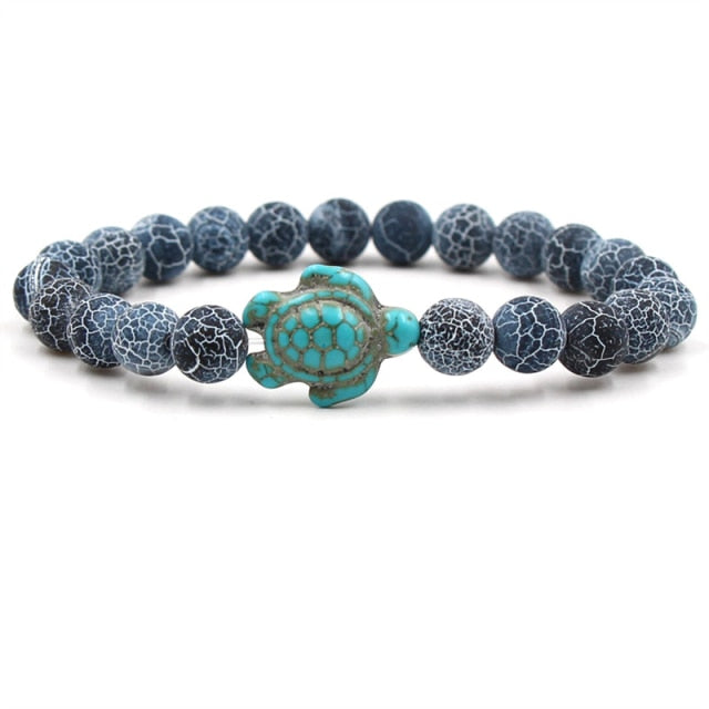 Bracelets exclusifs en pierres naturelles en forme de tortue