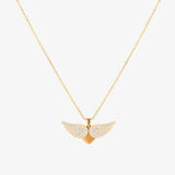 Collier Ailes d'Ange Élevées | Or