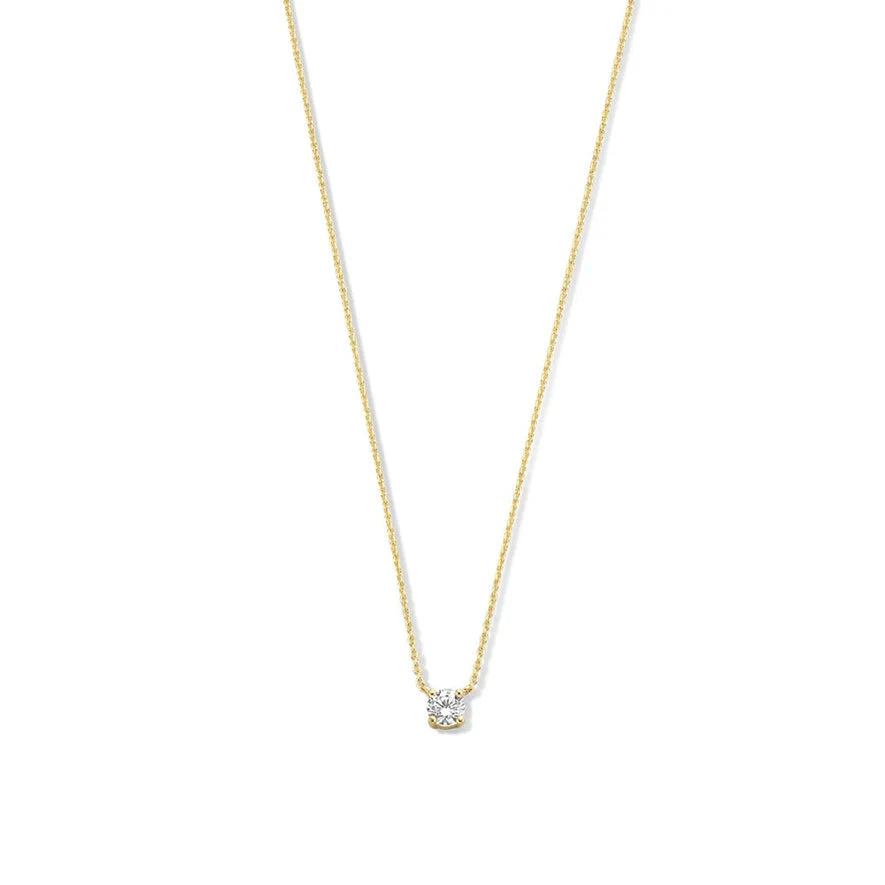 Collier Cléa en Pierre | Or Blanc