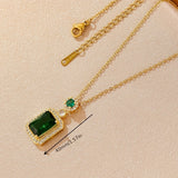 Collier Greta avec pierre d'émeraude