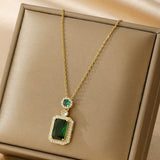 Collier Greta avec pierre d'émeraude