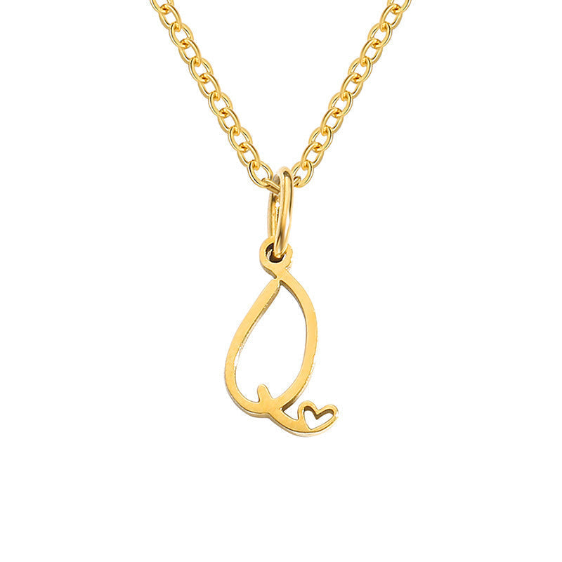 Collier Initial Coeur | Or