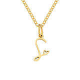 Collier Initial Coeur | Or