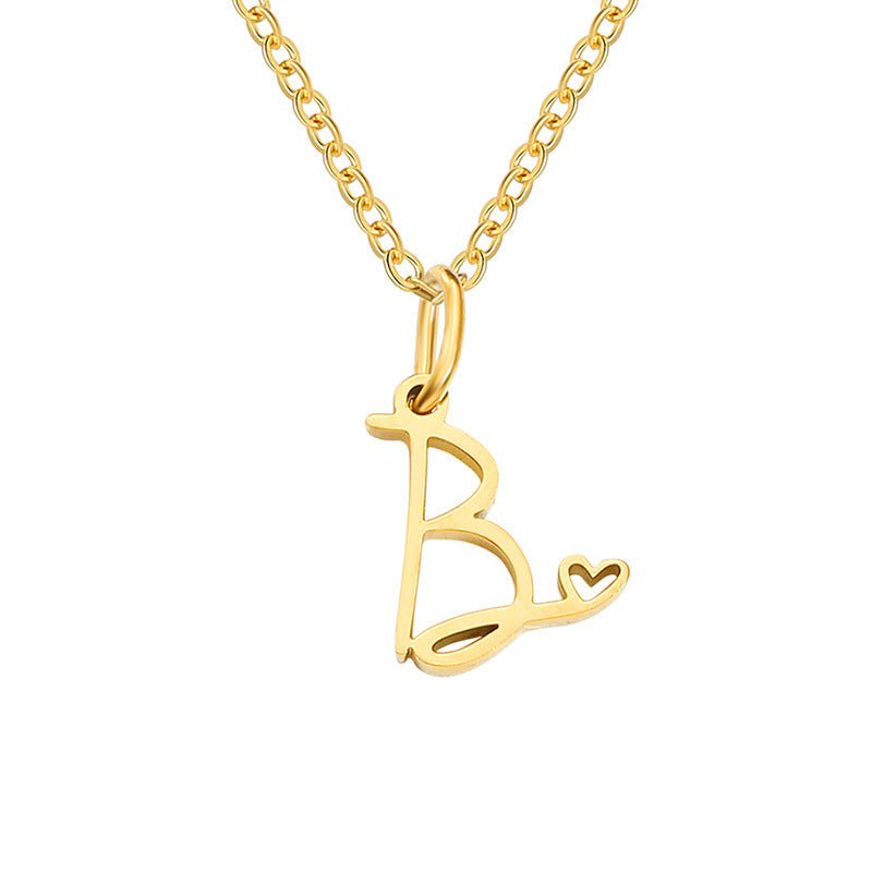 Collier Initial Coeur | Or