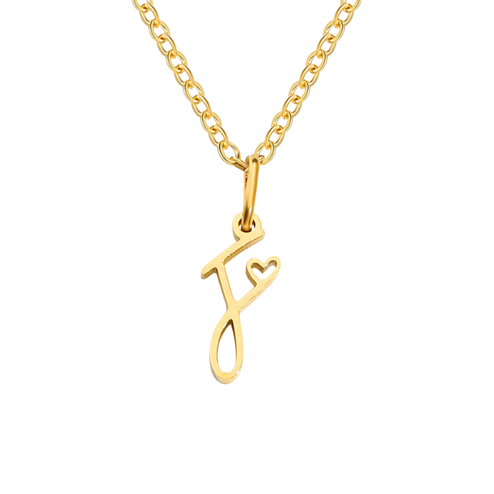 Collier Initial Coeur | Or