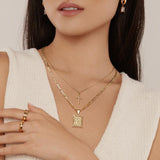 Collier Initial Croisé | Or