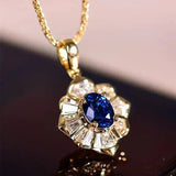 Collier Or Bleu