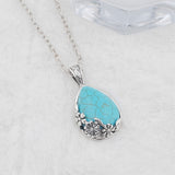 Collier Pendentif Ornement Serelle | Or Blanc