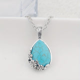 Collier Pendentif Ornement Serelle | Or Blanc