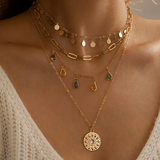 Collier Rétro Or Soleil